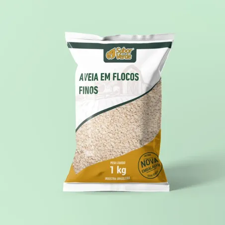 Aveia Em Flocos Finos 1Kg  - Sabor Verde