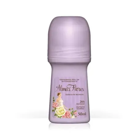 Desodorante Alma de Flores roll on essência de baunilha 50ml