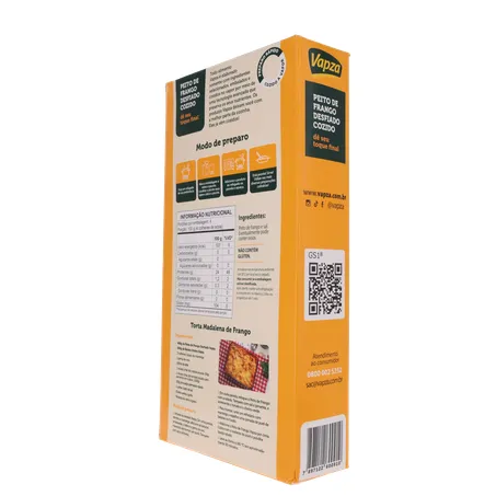 Peito de Frango Vapza Desfiado E Cozido Caixa 400G 360-23