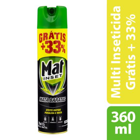 INSETICIDA AEROSSOL MATA BARATAS MAT INSET
