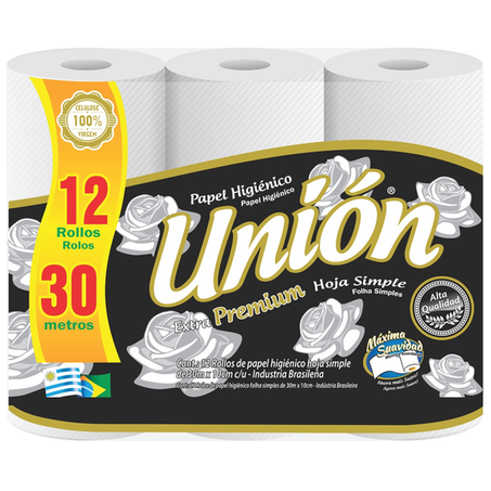 PAPEL HIGIÊNICO UNION 12X30MT