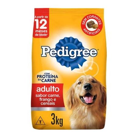 RACAO PEDIGREE CARN/FGO/CER AD 3KG