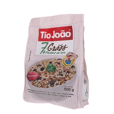 ARROZ TIO JOÃO 7 GRÃOS INTEGRAL + PASSAS UVAS 500G 360-3
