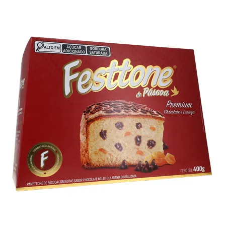 Panettone de Páscoa Festtone Chocolate e Laranja Cristalizada 400G 360-16