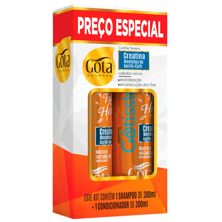 Kit Gota Dourada Confrei Sereno Shampoo 300ml e Condicionador 300ml 
 