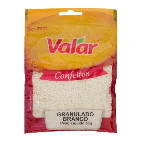 Chocolate Granulado Valar Branco 50G