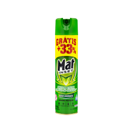 INSETICIDA AEROSSOL AÇÃO IMEDIATA BASE ÁGUA COM ÓLEO DE EUCALIPTO MAT INSET