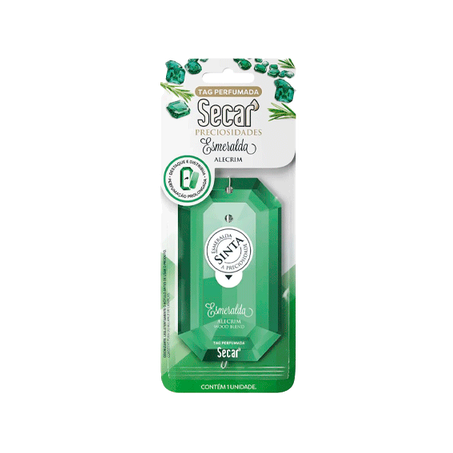 TAG PERFUMADA PRECIOSIDADES SECAR ESMERALDA/ALECRI