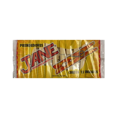 PRENDEDOR ROUPAS JANE MADEIRA 12UN