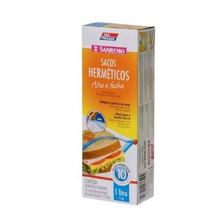 CJ. SACO HERMETICO SANREMO ABRE E FECHA 1L