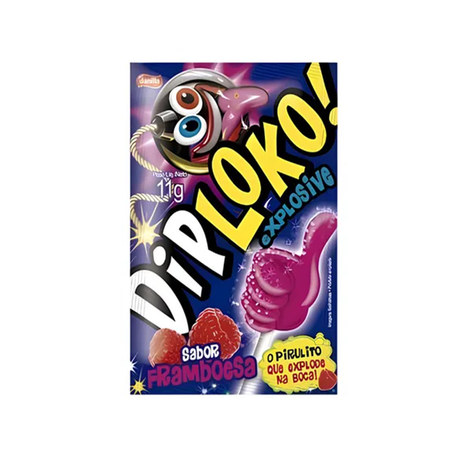 PIRULITO DIPLOKO EXPLOSIVE FRAMBOESA 11G