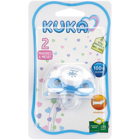Chupeta Kuka Plus Ortodôntica Tamanho 2 Azul