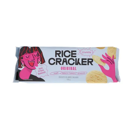 Biscoito arroz rice cracker salgado 100g