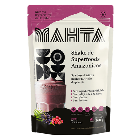 Shake de Superfoods Amazônicos Mahta Sabor Açaí e Camu Camu 360g