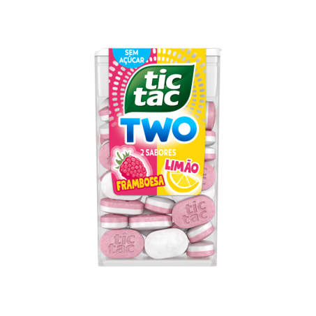 Pastilha Tic Tac 38g Sem Acucar Two Framboeza e Limao