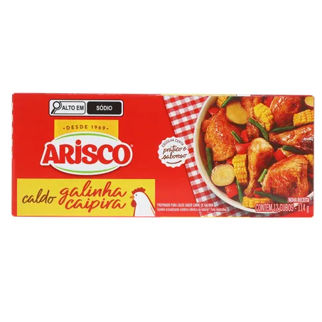 CALDO EM TABLETE ARISCO GALINHA CAIPIRA 114G 360-0