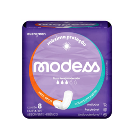 ABSORVENTE MODESS SUAVE S/ABAS 8UN EVERGREEN