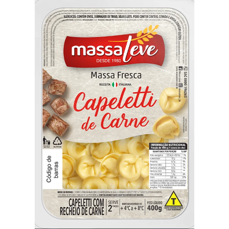 Capeletti massa leve carne 400g