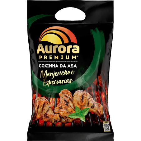 COXINHA DA ASA DE FRANGO MANJERICÃO E ESPECIARIAS AURORA PREMIUM PACOTE 800G