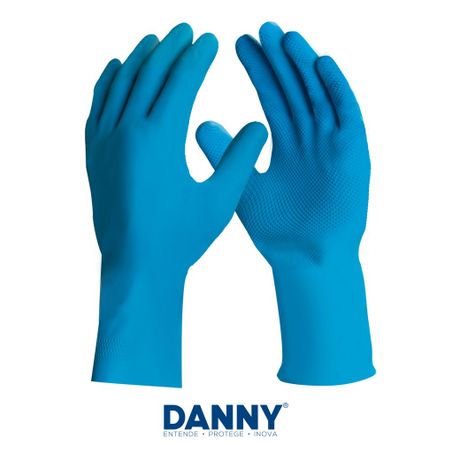 Luva Danny Silver Latex Azul Grande 2UN