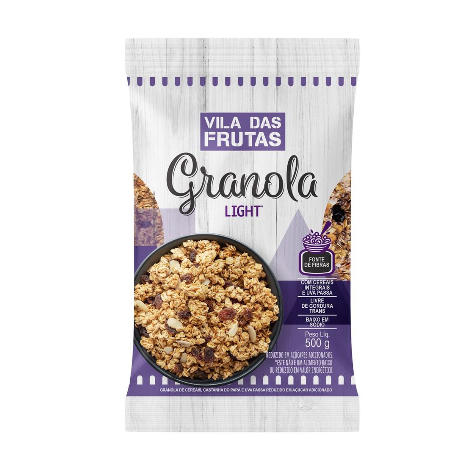 GRANOLA VILA DAS FRUTAS LIGHT 500G