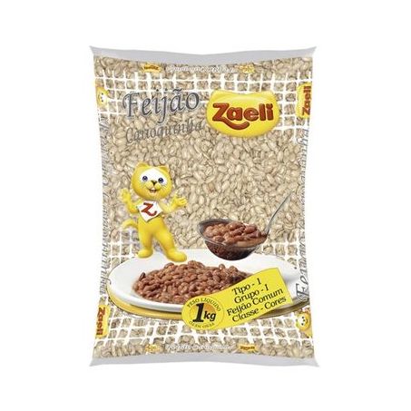 Feijão carioca zaeli tp1 pct 1kg