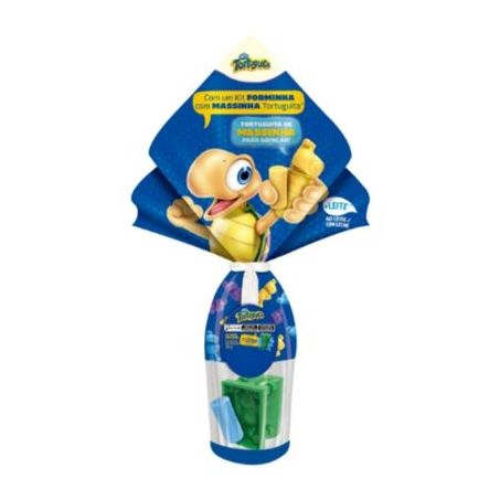 Ovo de Páscoa Branco Tortuguita Arcor 100g Vem com 1 Kit Forminha com Massinha