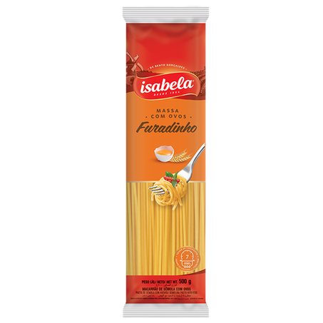 MASSA COM OVOS ISABELA FURADINHA 500G