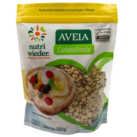 AVEIA FLOCOS NUTRI E WIEDER CARAMELIZADA 250G
