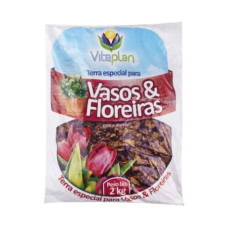 ADUBO VITAPLAN CONDICIONADOR VASOS E FLOREIRAS 2KG