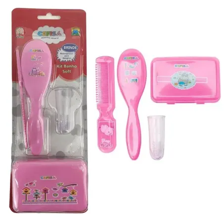 KIT BANHO CEFISA COM PRENDEDOR CORES VARIADAS 4 PEÇAS