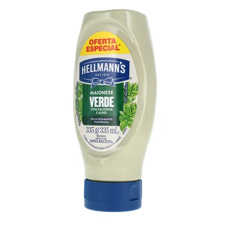 Maionese Verde Hellmann's com Salsinha e Alho Frasco com 0un - 335ml 360-3