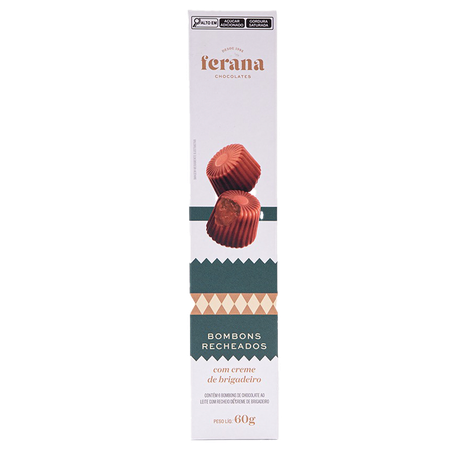 Bombons Ferana Ao Leite Recheados Com Creme de Brigadeiro 60g
