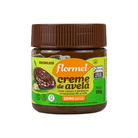 CREME DE AVELÃ COM CACAU E PEDAÇOS 150G FLORMEL