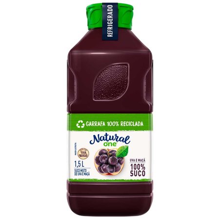 Suco Natural de Uva e Maçã One Garrafa 1,5 Litros