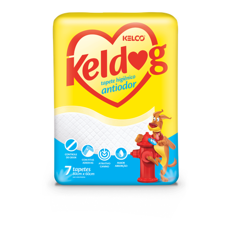 TAPETE HIGIENICO ANTIODOR KELDOG COM 7 TAPETES 80CMX60CM