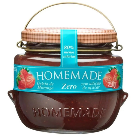 Geleia zero açúcar morango homemade 250g