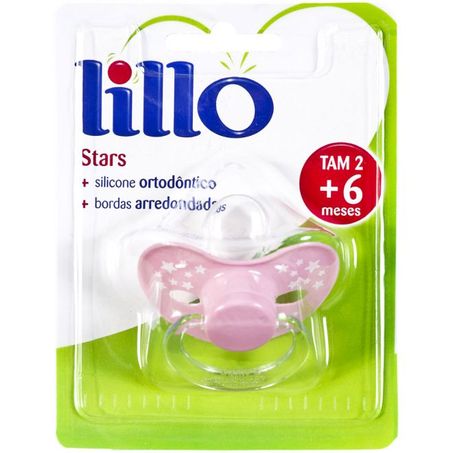 Chupeta Lillo Stars Orto Silicone Cod 639830 Rosa