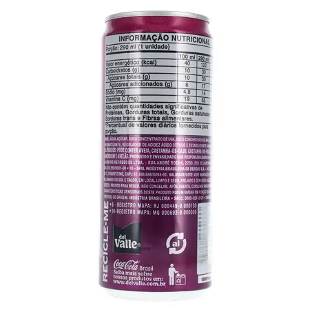 Suco Del Valle Uva Lt 290ml 360-15