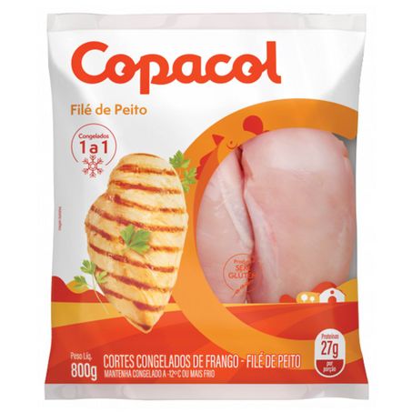 FILE PEITO COPACOL FRANGO IQF CONGELAD 800G