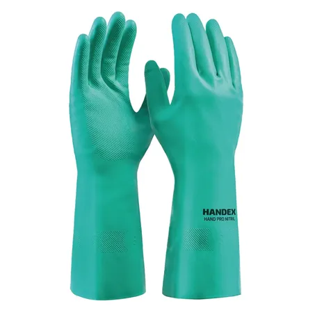 LUVA NITRÍLICA C/ FORRO EXTRA GRANDE VERDE 1 PAR HANDEX CA: 43.035