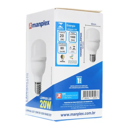Lâmpada mundilux pera 20w 360-24