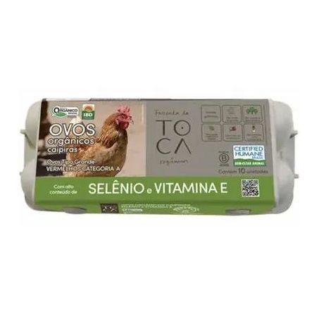 Ovos orgânicos fazenda da toca selênio bdj c/10un