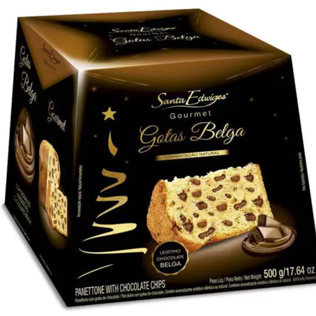 Panetone santa edwiges 400g gourmet gotas belga