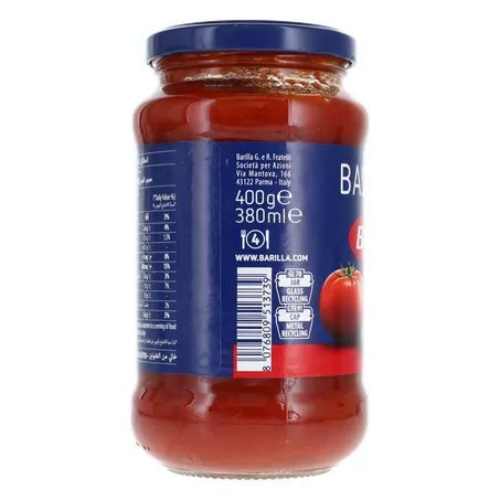 Molho Tomate Barilla Basilico 400g 360-27