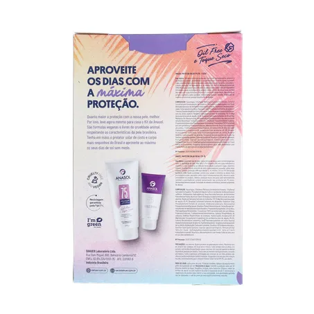 KIT PROTETOR SOLAR ANASOL FPS 75 200G + GRÁTIS PROTETOR SOLAR FACIAL FPS 75 60G 360-2