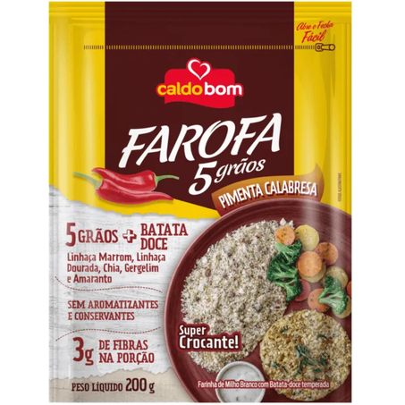 Farofa 5 graos pimenta calabresa caldo bom 200gr