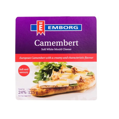 Queijo camembert emborg nacon lata 125g