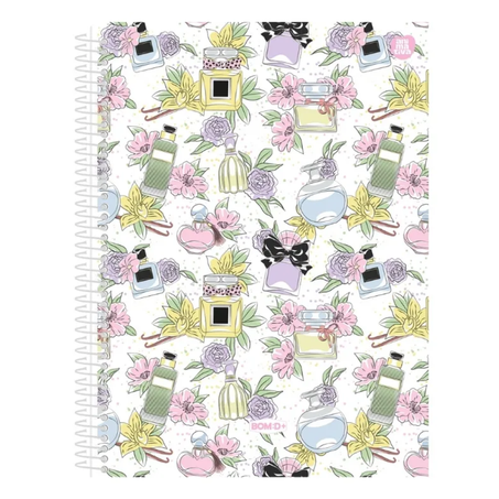Caderno animativa bom d+ grande 10 materias capa dura 16o folhas feminino