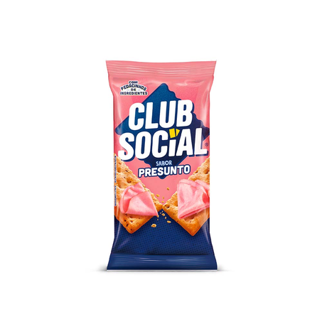 Biscoito Club Social Presunto Pacote 141G